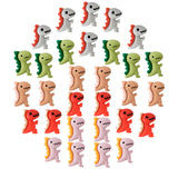 Resin Cabochons, Dinosaur, Mixed Color, 19.5~20.5x13.5x4.5~6.8mm, 30pcs/box