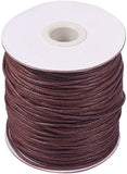 Waxed Cotton Thread Cords, Saddle Brown, 1.5mm, about 100yards/roll