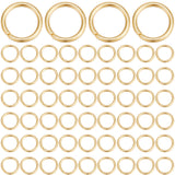 300Pcs 304 Stainless Steel Open Jump Rings, Round Ring, Real 24K Gold Plated, 18 Gauge, 8x1mm, Inner Diameter: 6mm
