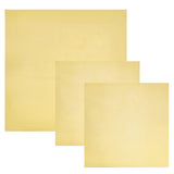 3Pcs 3 Style Brass Sheet, Square, Raw(Unplated), 100~150x100~150x0.8mm