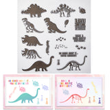 Clear Silicone Stamps, for DIY Scrapbooking, Photo Album Decorative, Cards Making, Dinosaur, 150x150x3mm