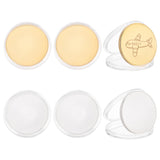 6Pcs 2 Colors Blank Iron Discs, with Plastic Box, Flat Round, for DIY Souvenir Medals, Commemorative Coin, Golden & Silver, 40x2.5mm, 3pcs/color