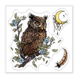 PVC Sakura Stamp, for DIY Scrapbooking, Owl, 100x100mm