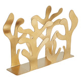 201 Stainless Steel Napkin Holder, Home Decorations, Tree, Golden, 40x120x87mm