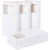 Foldable Paper Drawer Boxes, Sliding Gift Boxes, for Christmas wrappping Gift, Party, Wedding, Rectangle, White, 11.3x8.3x4.5cm