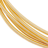 Copper French Wire, Gimp Wire, for DIY Accessories Jewelry Making, Real 18K Gold Plated, 200x1.6mm