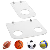 2 Sets 2 Styles Transparent Acrylic Wall Mounted Round Ball Display Stands, Sports Ball Stand Holder for Football, with Screws, Rectangle, Clear, 24.3x19.6x0.3cm, 1 set/style