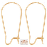 50Pcs 304 Stainless Steel Hoop Earrings Findings, Kindey, Golden, 25x10.5x2.5mm, Pin: 0.8mm