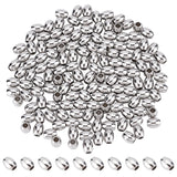 202 Stainless Steel Beads, Oval, Stainless Steel Color, 7.5x6mm, Hole: 3mm, 150pcs/box