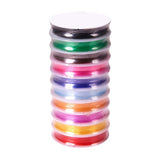 Multicolor 0.8mm Elastic Stretch Polyester Threads Jewelry Bracelet String Cord, about 10m/roll, Mixed Color, 0.8mm, about 10m/roll