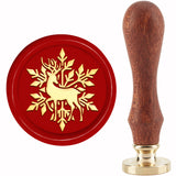 Brass Wax Seal Stamp with Handle, for DIY Scrapbooking, Reindeer Pattern, 3.5x1.18 inch(8.9x3cm)