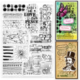 PVC Stamps, for DIY Scrapbooking, Photo Album Decorative, Cards Making, Stamp Sheets, Film Frame, Mixed Shapes, 21x14.8x0.3cm