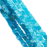 2 Strands 2 Colors Natural Quartz Beads Strands, Dyed & Heated, Cube, Mixed Color, 5~7x5~7x5~7mm, Hole: 0.8mm, about 66~71pcs/strand, 14.80~ 15.08 inchi(37.6~38.3cm)