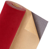 Adhesive Velvet Flocking Liner, for Jewelry Drawer Craft Fabric Peel Stick, Dark Red, 250x0.8mm, 4m/bag