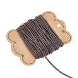 10m Chinese Waxed Cotton Cord, Coffee, 2mm, 10m/bag