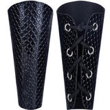 Adjustable Polyester Cord Bracelet, Gauntlet Wristband, Cuff Wrist Guard for Men, Black, 17.4x20.3x0.24cm