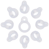 60Pcs Silicone Pendant, for Electronic stylus & Lighter Making, Ring, White, 16x12x6mm, Hole: 2.5mm, 8mm inner diameter