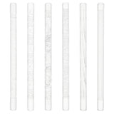 6Pcs 6 Style Acrylic Carved Rolling Pin, Fondant Tools, Clay Craft Tool, Clear, 165x10mm, 1pc/style