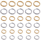 600Pcs 6 Styles 304 Stainless Steel Split Rings, Double Loops Jump Rings, Mixed Color, 5~7x1~1.3mm, Inner Diameter: 5.5mm, 100pcs/style