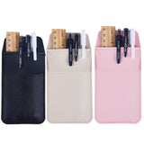 3Pcs 3 Colors PU Leather Pen Bag, Nurse Pen Pocket, Rectangle, Mixed Color, 162x81x5mm, 1pc/color