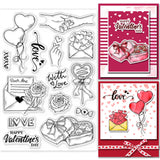 Custom PVC Plastic Clear Stamps, for DIY Scrapbooking, Photo Album Decorative, Cards Making, Mixed Shapes, 160x110x3mm