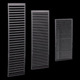 3Pcs 3 Style Transparent Acrylic Clay Tool, Cutting Grid Scrap Template, Clear, 14.9~24.7x6.9x0.25~0.3cm, Inner Diameter: 6.5x0.3~0.5cm, 1pc/style