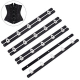 201 Stainless Steel Corset Busk, 5-Hook & Eye Closure for Corset, Bustier, Waist Trainer, Electrophoresis Black, 270x25.5x6.5mm