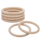 Schima Wood Curtain Rings, Apply for Curtain Rod, Drapery Rings, BurlyWood, 147x14mm, Inner Diameter: 118mm