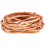 Cowhide Leather Cord, Leather Jewelry Cord, Jewelry DIY Making Cord, Flat, Sandy Brown, 3x2mm, about 5.47 Yards(5m)/Bundle