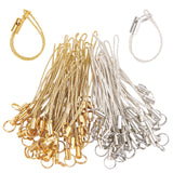 100Pcs 2 Colors Polyester Cord Mobile Straps, with Alloy Findings, Platinum & Golden, 5.8cm, 50pcs/color