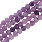 2 Strands Natural Lepidolite/Purple Mica Stone Beads Strands, Faceted, Round, 3mm, Hole: 0.6mm, about 126pcs/strand, 15.16 inch(38.5cm)