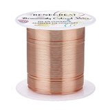 Round Copper Wire, for Wire Wrapped Jewelry Making, Red Copper, 22 Gauge, 0.6mm, about 164.04 Feet(50m)/roll