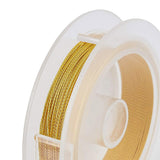 Round Copper Wire for Jewelry Making, Long-Lasting Plated, Golden, 0.6mm, about 10m/roll