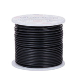 Round Aluminum Wire, Matte Effect, Black, 12 Gauge, 2mm, about 98.42 Feet(30m)/roll