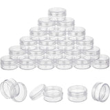 Plastic Bead Containers, Column, Clear, 3.75x2cm, Capacity: 10ml, 30pcs