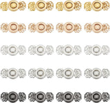 Alloy Interlocking Clasps, with Rhinestone, Auspicious Clouds, Mixed Color, 12.5x27mm, 4sets/color, 20sets/box