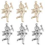 28Pcs 2 Colors Valentine's Day 304 Stainless Steel Pendants, Cupid/Cherub, Golden & Stainless Steel Color, 26x15.3x5mm, Hole: 1mm, 14pcs/color