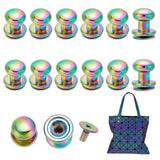 14 Sets Zinc Alloy Cabinet Drawer Pull Handles, Jewelry Box Knobs, Screwback Ball Stud, with Iron Screws, Rainbow Color