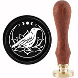 Brass Wax Seal Stamp with Handle, for DIY Scrapbooking, Bird Pattern, 3.5x1.18 inch(8.9x3cm)