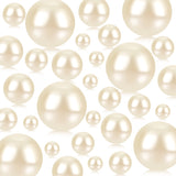 ABS Plastic Imitation Pearl Beads, No Hole, Round, Beige, 10~30mm, 150pcs/set