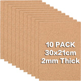 Cork Sheets Plain, for DIY Craft Kitchen Pads, BurlyWood, 29.7x21x0.2cm