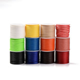 Waxed Polyester Cords, for Jewelry Making, Mixed Color, 2mm, about 10m/roll, 12colors, 1roll/color, 12rolls/set