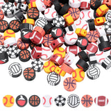 160Pcs 8 Style Handmade Polymer Clay Beads, Sports Goods, Sports, 9.5~11.5x4~7x4~4.5mm, Hole: 1.8mm, 20pcs/style