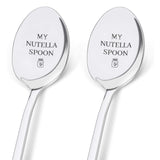Stainless Steel Spoon, with Black Word, Stainless Steel Color, Bottle Pattern, 196x32mm, 2pcs/set