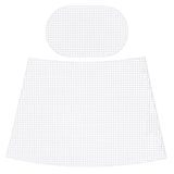 Plastic Canvas Sheets, Bucket Bag Template, for Yarn Crafting, Knit and Crochet Projects, Oval & Trapezoid, White, 203x127x1.5mm, 277x408x1.5mm, 3pc/set