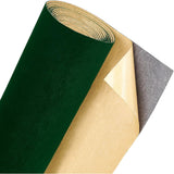 Self Adhesive Velvet Flocking Fabric, for Jewelry Drawer Craft Fabric Peel Stick, Dark Green, 40x0.06cm