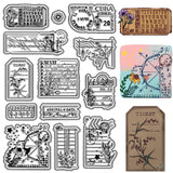 Custom PVC Plastic Clear Stamps, for DIY Scrapbooking, Photo Album Decorative, Cards Making, Stamp Sheets, Film Frame, Mixed Shapes, 160x110x3mm