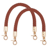 PU Leather Braided Bag Straps, with Lobster Claw Clasps, Saddle Brown, 30.5x1.2cm, 2pcs/box