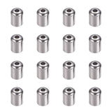 Stainless Steel Cord Ends, End Caps, Column, Stainless Steel Color, 6.5x5mm, Hole: 1mm, 4mm inner diameter, 50pcs/box