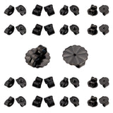 50Pcs 5 Style 304 Stainless Steel Ear Nuts, Butterfly Earring Backs for Post Earrings, Electrophoresis Black, 5~10.5x4.5~10.5x3~4.5mm, Hole: 0.8~1.2mm, 10pcs/style